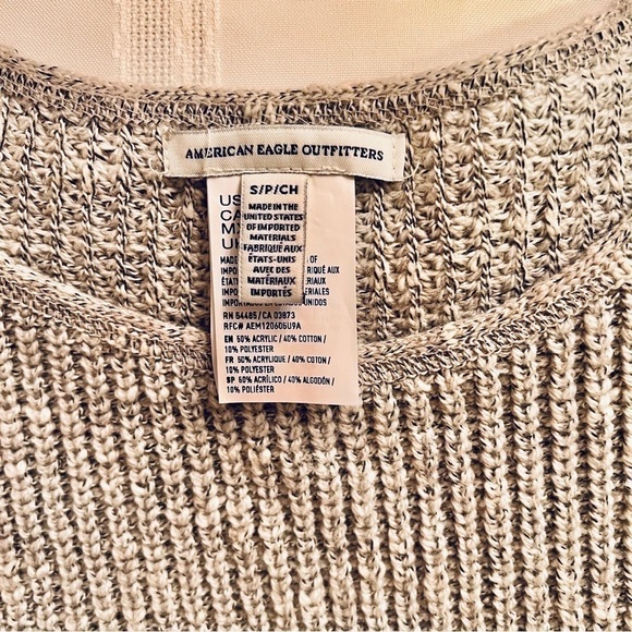 $5 ADD ON with $15+ Bundle American Eagle Outfitters sweater Lace-up Sz S EUC - Picture 4 of 9